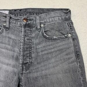 Gap Jeans Womens 27/4R Grey Cheeky Straight High Rise Raw Hem Denim 4852